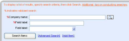Search criteria