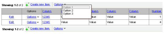 Search Results with Toolbar