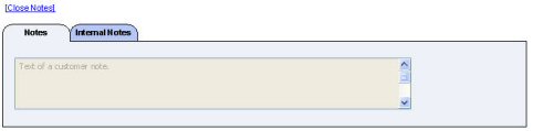 Notes tabs on Transactions tab